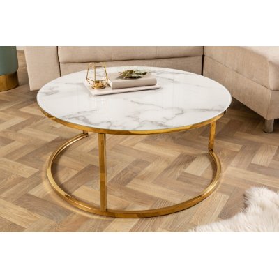 Stolik kawowy Elegance 80 cm weiss  Marmordekor