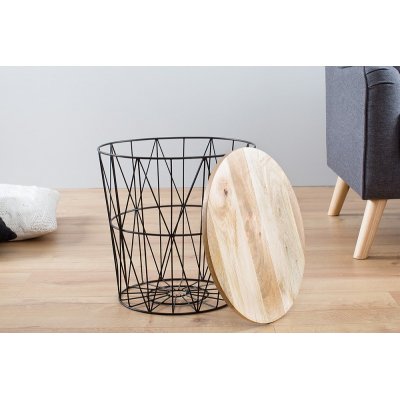  Stolik kawowy Couchtisch storage 52 cm  schwarz Mango 