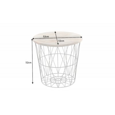  Stolik kawowy Couchtisch storage 52 cm  schwarz Mango 