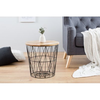 Stolik kawowy Couchtisch storage 42 cm  schwarz Mango 