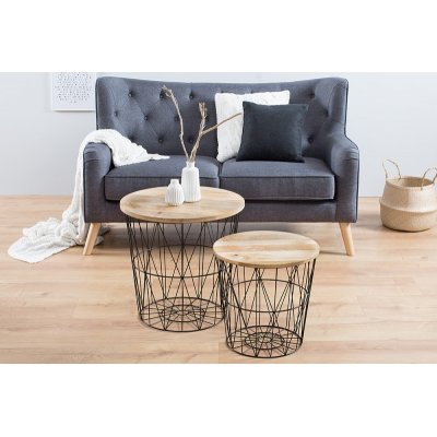  Stolik kawowy Couchtisch storage 42 cm  schwarz Mango 