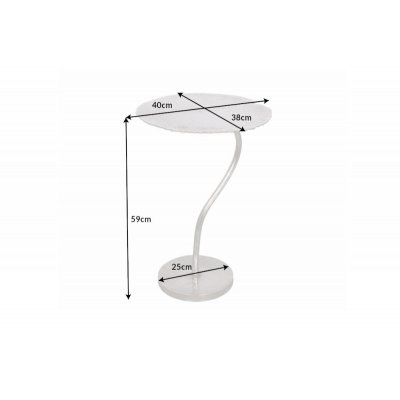  Stolik kawowy Leaf 40 cm silber