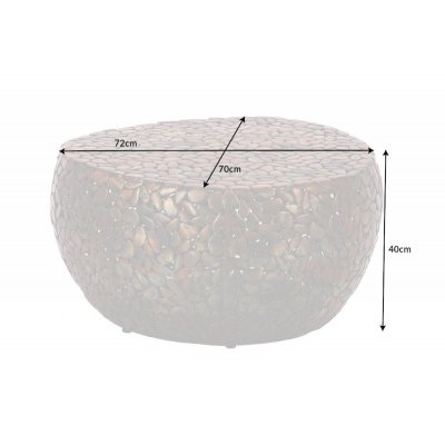  Stolik kawowy Stone Mosaic 72 cm kuper