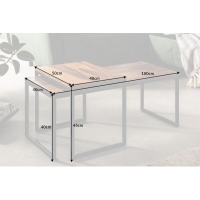  Stolik kawowy ELEMENTS 40+100 cm zestaw