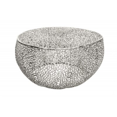  Stolik kawowy ABSTRACT LEAF 80 cm srebrny