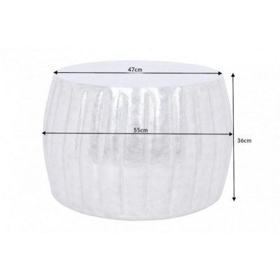  Stolik kawowy Marrekesch 55 cm aluminium  Silber