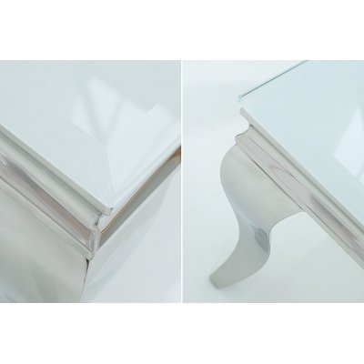  Stolik kawowy Modern Barock 100 cm. weiss silber