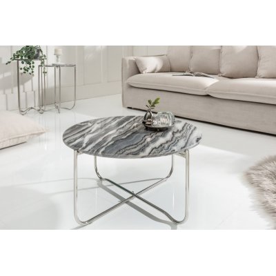  Stolik kawowy  Noble 62 cm Marmor grau silber