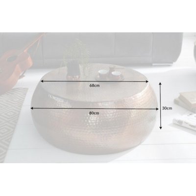  Stolik kawowy Orient 80 cm miedź