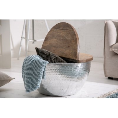  Stolik  kawowy orient storage 60 cm Akacja silber