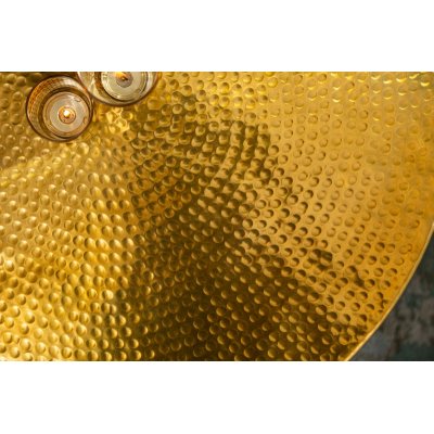   Stolik kawowy ORGANIC ORIENT 70 cm z efektem młotkowania złoty