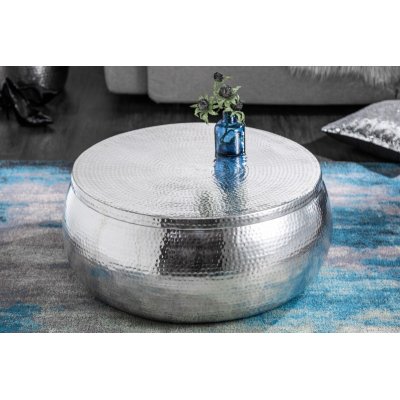   Stolik kawowy ORGANIC ORIENT 70 cm Srebrny