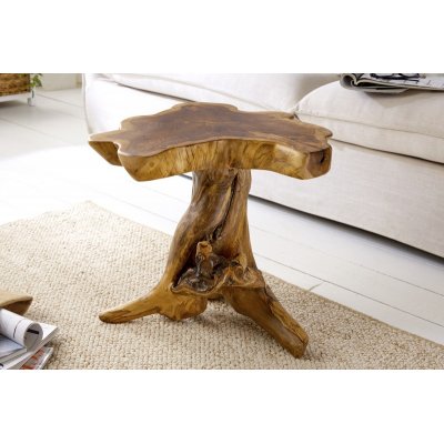 Stolik kawowy Root 40 cm drewno tekowe