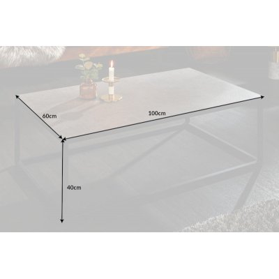 Stolik kawowy Symbiose  100 cm. Beton - Optik keramik