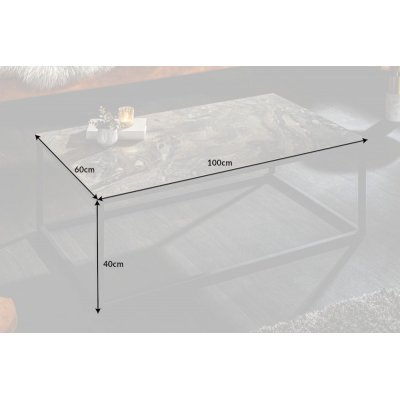 Stolik kawowy Symbiose  100 cm. Marmor - Optik keramik