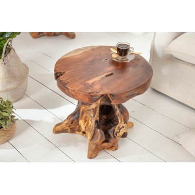   Stolik kawowy ROOT 40 cm, drewno tekowe