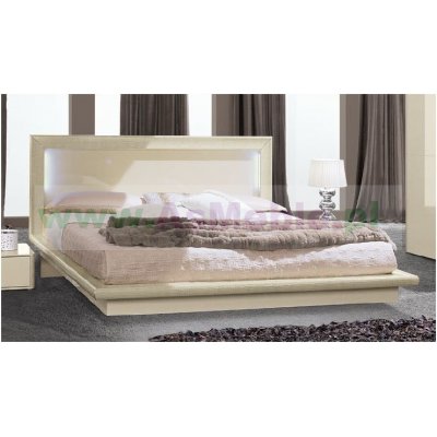  La Star Beige sypialnia komplet beżowy połysku, łożko 160x200   w stylu Fendi Casa