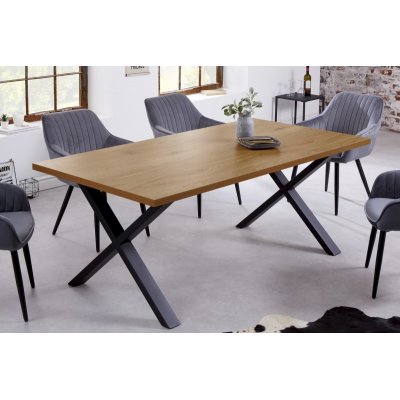 Stół loft 180 cm Eichenoptik X gestell