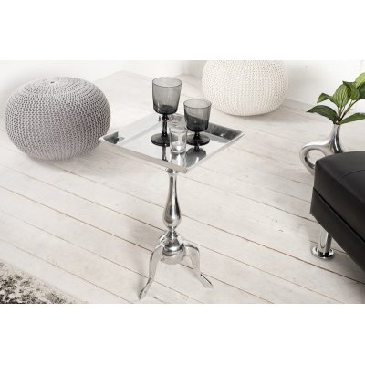   Stolik boczny Jardini 55 cm srebrny 
