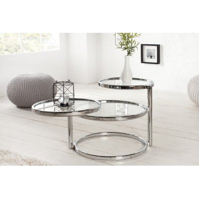  Stolik boczny Art deco 3 ebenen chrom