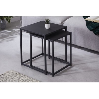  Stolik boczny boczny dura steel 2 er set czarny metal