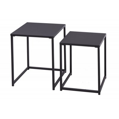  Stolik boczny boczny dura steel 2 er set czarny metal