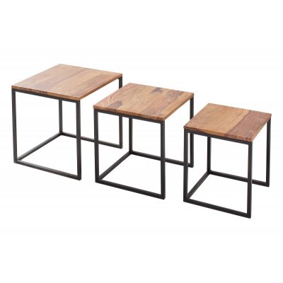  Zestaw stolików bocznych 3 set Sheesham 