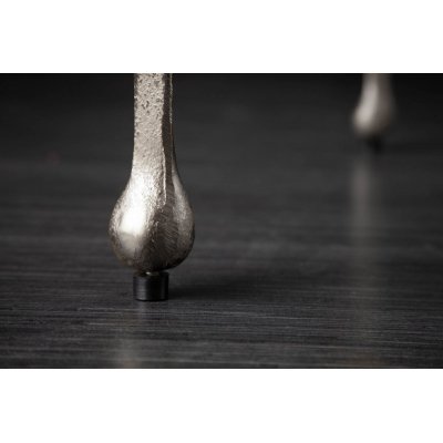  Stolik pomocniczy LIQUID LINE S 44 cm kwadratowy srebrny