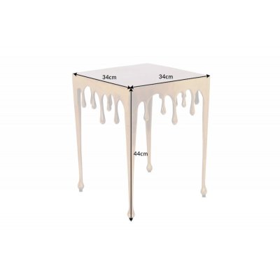  Stolik kawowy LIQUID LINE S 45 cm kwadratowy złoty