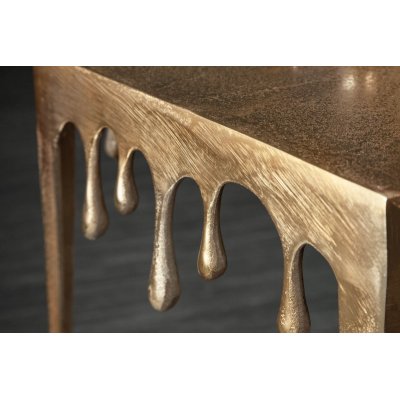  Stolik kawowy LIQUID LINE S 45 cm kwadratowy złoty