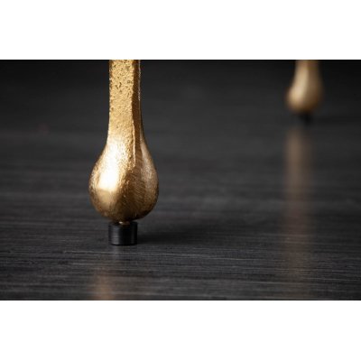  Stolik kawowy LIQUID LINE S 45 cm kwadratowy złoty