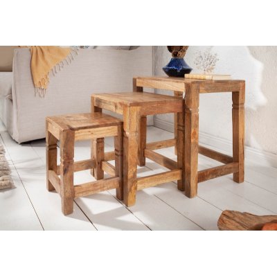 Zestaw stolików bocznych Finicja 3 er set Mango 45 cm