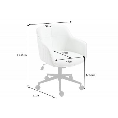  Fotel biurowy EUPHORIA 47-56 cm 