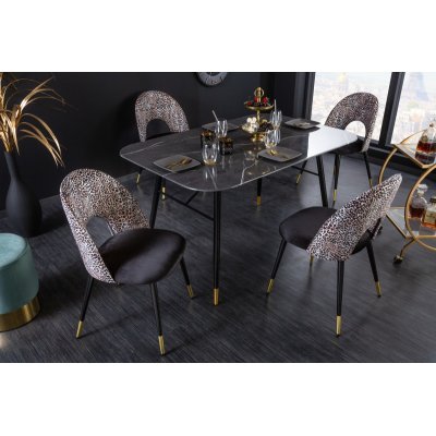  Krzesło Design  Boutique schwarz Leopard