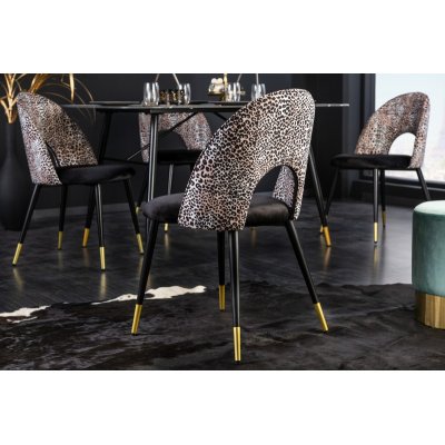  Krzesło Design  Boutique schwarz Leopard