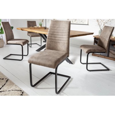  Krzesło  Freischwinger Apartment antik taupe schwarz