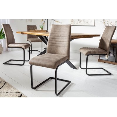  Krzesło  Freischwinger Apartment antik taupe schwarz