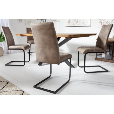  Krzesło  Freischwinger Apartment antik taupe schwarz