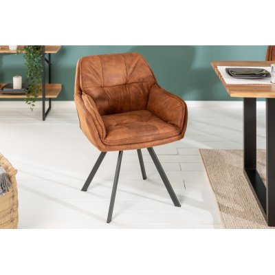 Krzesło fotelowe LOUNGER jasnobrązowy