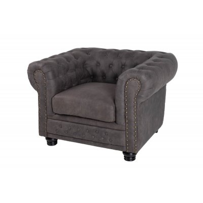  Fotel  Chesterfield szary