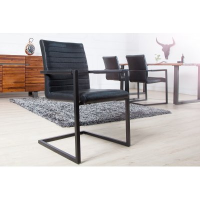  Krzesło srebro Loft czarny