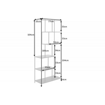  Regał Slim line 185 x 77 cm