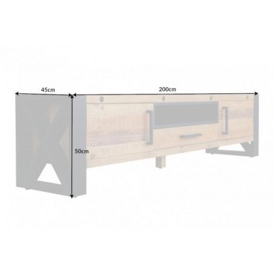  Szafka RTV Thor 200 cm sosna