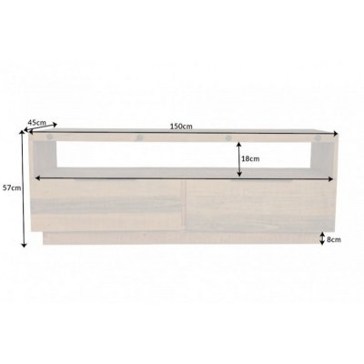  Szafka  RTV Finica 150 cm drewno sosnowe