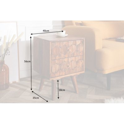  Szafka nocna Mystic living 40 cm Sheesham