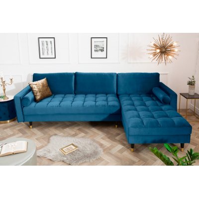  Narożnik Cosy Velvet II granatowy