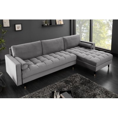 Narożnik Cosy Velvet II szary