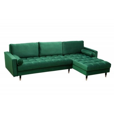  Narożnik Cosy Velvet II szmaragdowo zielony