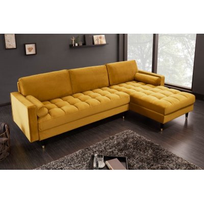 Narożnik Cosy Velvet II żółty
