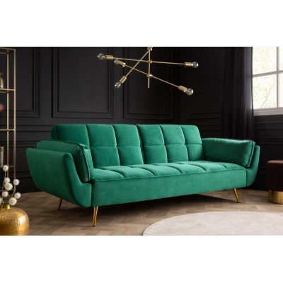 Sofa Boutiqe 215 cm rozkładana zielona